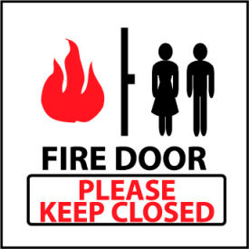 Graphic Safety Labels - Fire Door Please Keep Closed S39AP