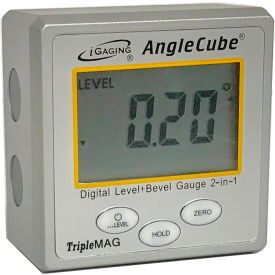 iGAGING Digital Magnetic Angle Cube Gage Gauge w/ Large LCD Display 35-222-6