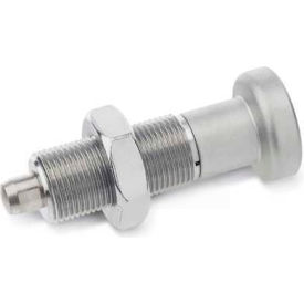 Indexing Plunger w/ Full Thread & SS Knob Lock Nut SS 8.0x21.0N Pressure M12x1.5 Thread 6x6mm Pin 120FF95/AKN