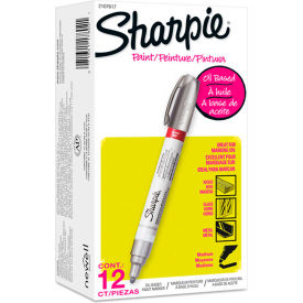 Sharpie® Paint Marker Oil Based Medium Silver Ink - Pkg Qty 12 2107617