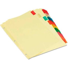 Universal Economical Insertable Index Multicolor Tabs 8-Tab Letter Buff 6 Sets/Pack UNV21872***