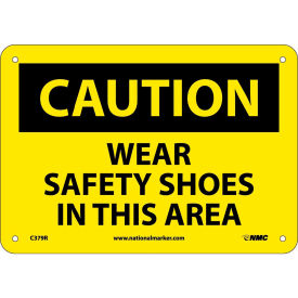 Safety Signs - Caution Wear Safety Shoes - Rigid Plastic 7