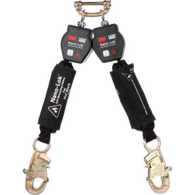 3M™ DBI-SALA Nano-Lok Twin-Leg Hot Work Self-Retracting Lifeline Web & Steel Snap Hook 6'L 3100565