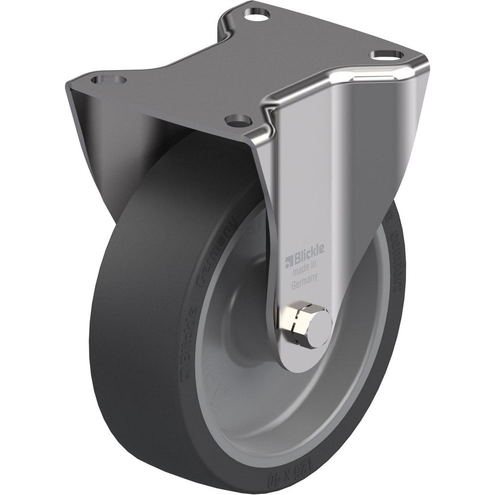 Top Plate Casters, Mount Type: Plate , Number of Wheels: 1.000 , Wheel Diameter (Inch): 5 , Wheel Material: Rubber , Wheel Width (Inch): 1-9/16  MPN:755502