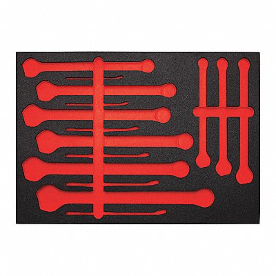 Black/Red Tool Storage Foam Inserts Poly MPN:J1200F-T500F