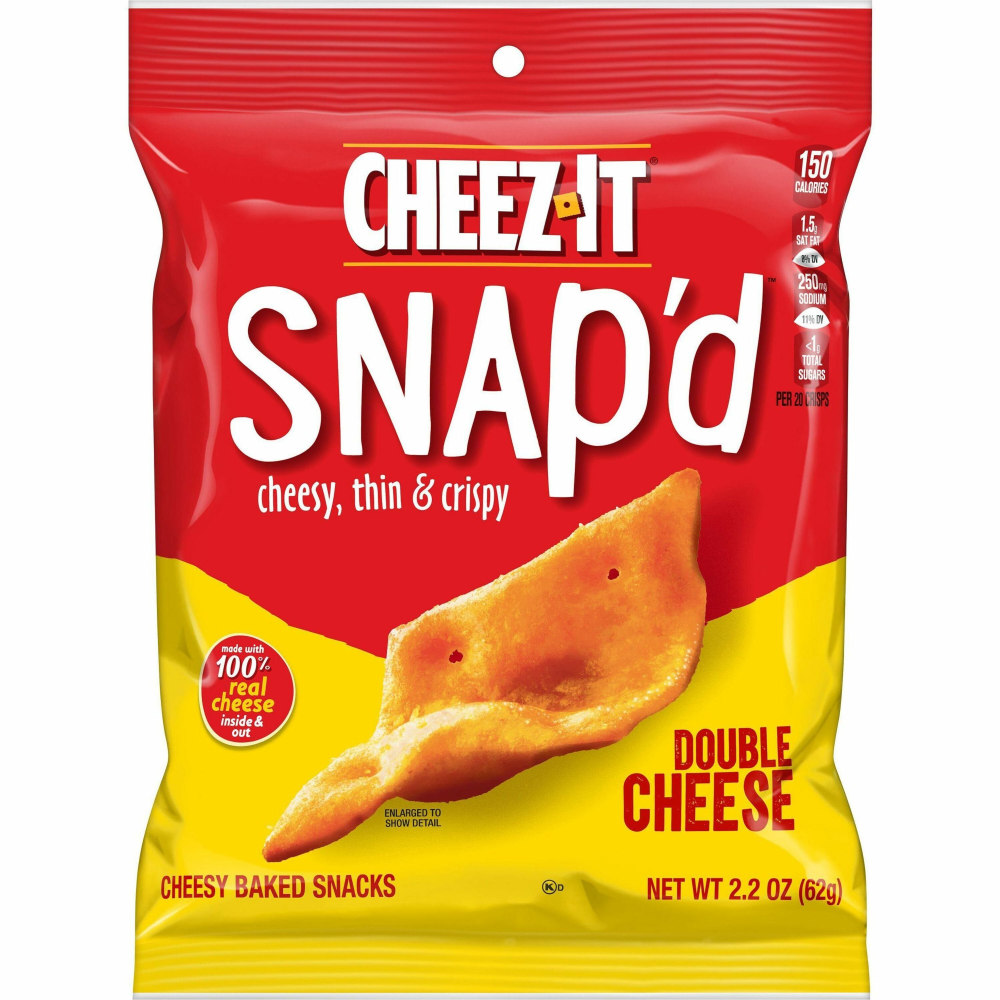 Cheez-It Snap-d Double Cheese Crackers - Cheese - 2.20 oz - 6 / Carton (Min Order Qty 3) MPN:11422