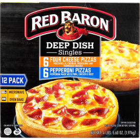 RED BARON Deep Dish Pizza Singles Variety Pack 12 Count 90300007