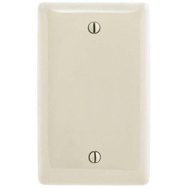 Wall Plates, Wall Plate Type: Blank Wall Plate , Color: Light Almond , Wall Plate Configuration: Blank , Material: Thermoplastic , Shape: Rectangle  MPN:P13LA