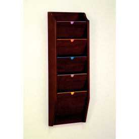 5 Pocket HIPPAA Compliant Chart Holder - Mahogany PCH36-5MH