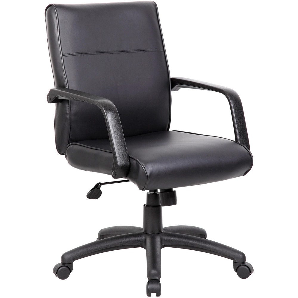 Task Chair:  PU Leather,  Adjustable Height,  Black MPN:B686