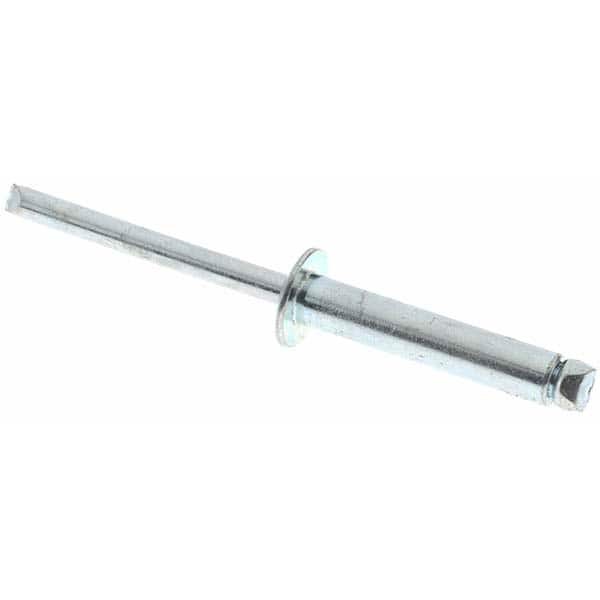 Open End Blind Rivet: Size 612, Dome Head, Steel Body, Steel Mandrel MPN:KP66113