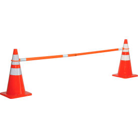 GoVets™ Retractable Cone Bar 5' - 8' L Orange w/ Reflective Tape 173708