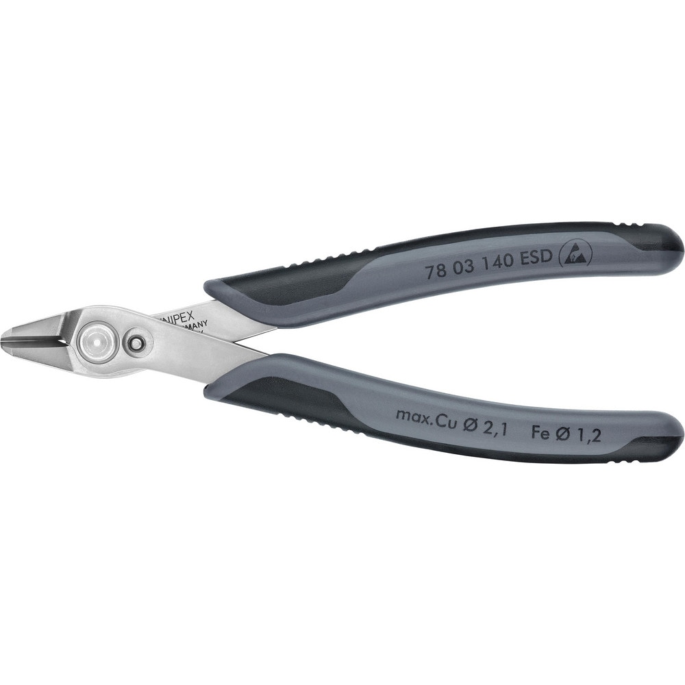 Cutting Pliers, Insulated: No , Overall Length (Inch): 5-1/2in , Head Style: Cutter , Cutting Style: Flush , Handle Color: Blue, Gray  MPN:78 03 140 ESD