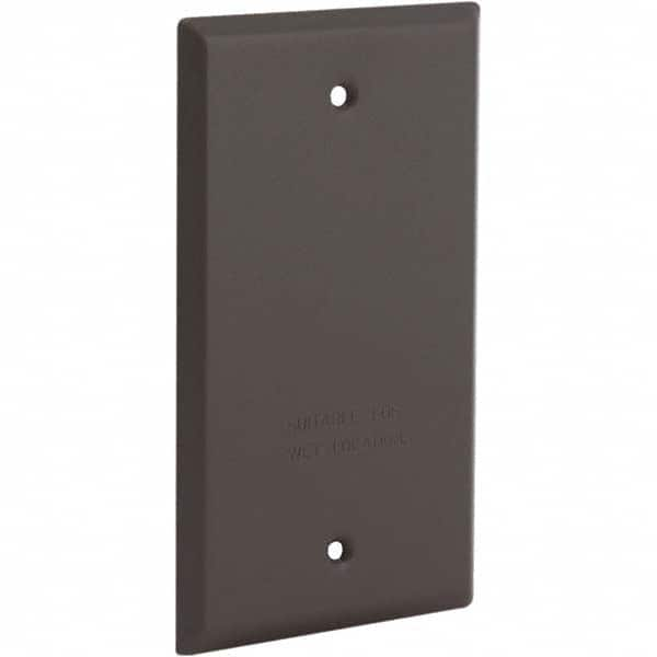 Weatherproof Box Covers, Electrical Box Shape: Rectangle, Number Of Outlets: 0, Resistance Features: Non-Corrosive, Housing Material: Aluminum MPN:5173-7