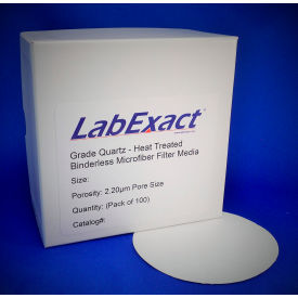 LabExact Quartz Heat Treated High Purity SiO2 Binderless Glass Microfiber Filter 4.25 cm Dia 100PK HT-Q4250