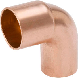 Mueller W 02326 1/2' Wrot Copper 90 Degree Long Radius Street Elbow - Street X Copper W 02326