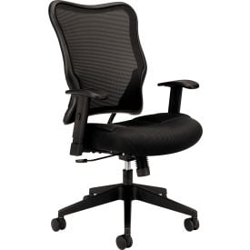 HON® VL702 Mesh High-Back Task Chair 250 Lbs. Cap. Black Seat Black Frame HVL702.MM10