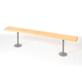 GoVets™ Locker Room Bench Hardwood With Steel Tube Pedestal Legs 36 x 9-1/2 x 17 700493