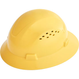 Jackson Safety Advantage Full Brim Hard Hat Vented 4-Pt. Ratchet Suspension Yellow 20821