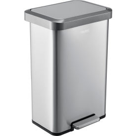 GoVets™ Stainless Steel Rectangular Step Trash Can - 12 Gallon 446SS641