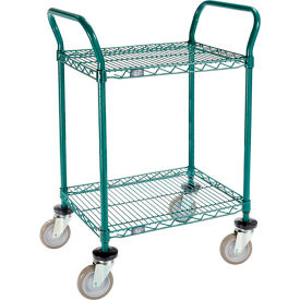 Nexel® Utility Cart 2 Shelf Poly-Green® 24