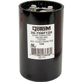 Rotom 708B 708-850MFD 110/125V Start Capacitor Round 708B