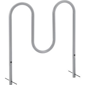 GoVets™ Wave Bike Rack 5-Bike Capacity Below Ground Mount Gray 341GGY670