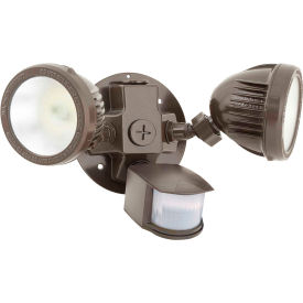 Hubbell ML-2L3K-1-DB LED Floodlight w/ Occ Sensor 26.6W 2100L 3000K 120V Dk Bronze ML-2L3K-1-DB