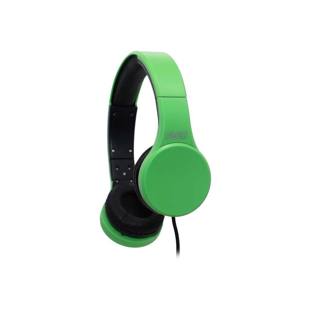 AVID AE-42 - Headphones with mic - on-ear - wired - 3.5 mm jack - green (Min Order Qty 3) MPN:2EDU-421332-GRN