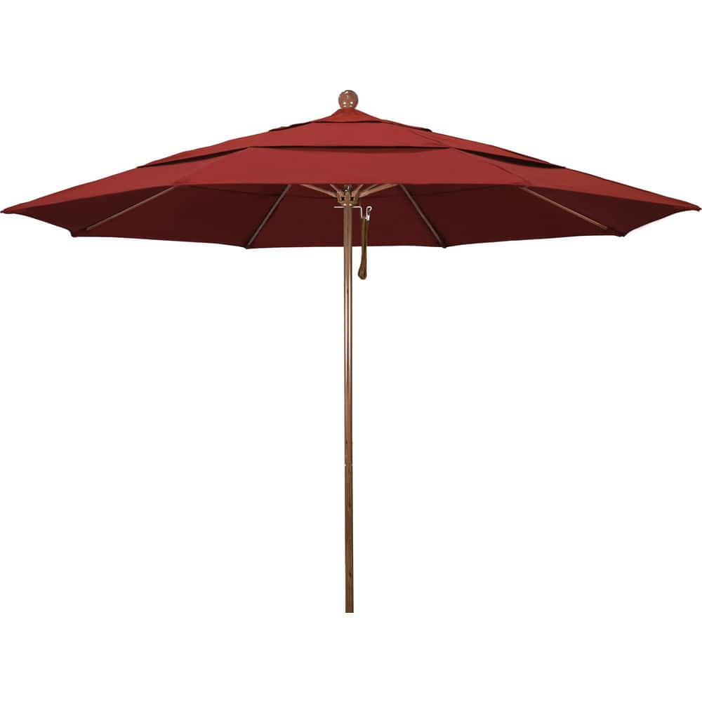 Patio Umbrellas, Fabric Color: Red , Base Included: No , Fade Resistant: Yes , Diameter (Feet): 11  MPN:194061619612