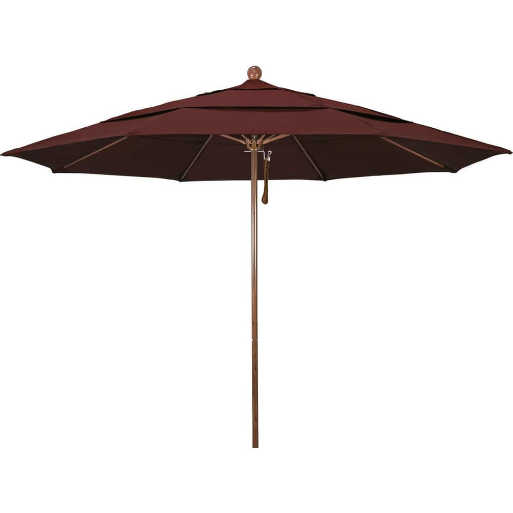 Patio Umbrellas, Fabric Color: Burgundy , Base Included: No , Fade Resistant: Yes , Diameter (Feet): 11  MPN:194061619711