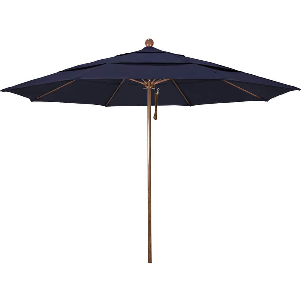 Patio Umbrellas, Fabric Color: Navy , Base Included: No , Fade Resistant: Yes , Diameter (Feet): 11  MPN:194061619728