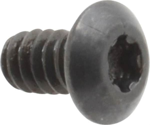 Button Socket Cap Screw: #6-32 x 1/4, Alloy Steel, Black Oxide Coated MPN:34101