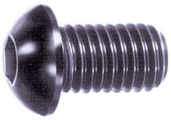 Button Socket Cap Screw: #6-32 x 3/8, Alloy Steel, Black Oxide Coated MPN:34107