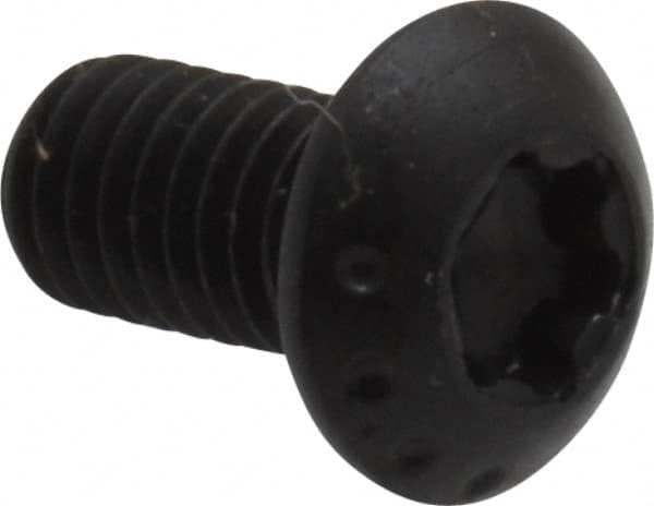 Button Socket Cap Screw: #10-32 x 3/8, Alloy Steel, Black Oxide Coated MPN:34305