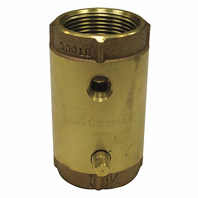 Spring Check Valve Brass 1-1/4 FNPT MPN:CVB-5TLF