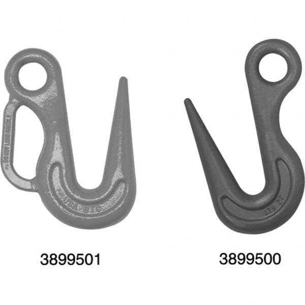 Eye Hooks, Chain Grade: 80 , Material: Alloy Steel , Hook Throat: 2.8125in , Eye Thickness: 2.8125in  MPN:3899501