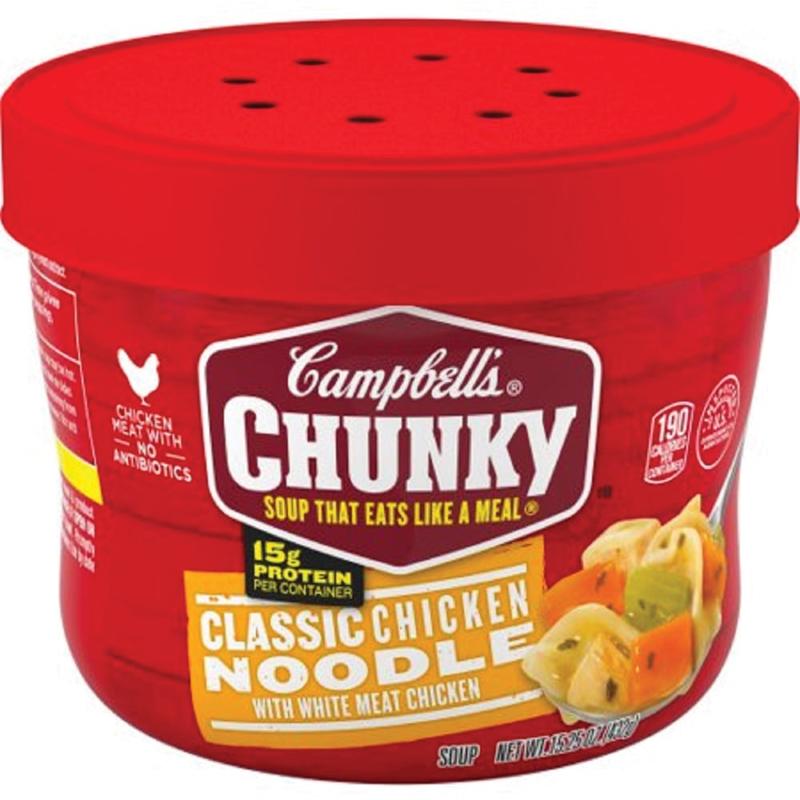 Campbells Chunky Classic Chicken Noodle Soup - 15.25 fl oz - 8 / Carton (Min Order Qty 2) MPN:14880