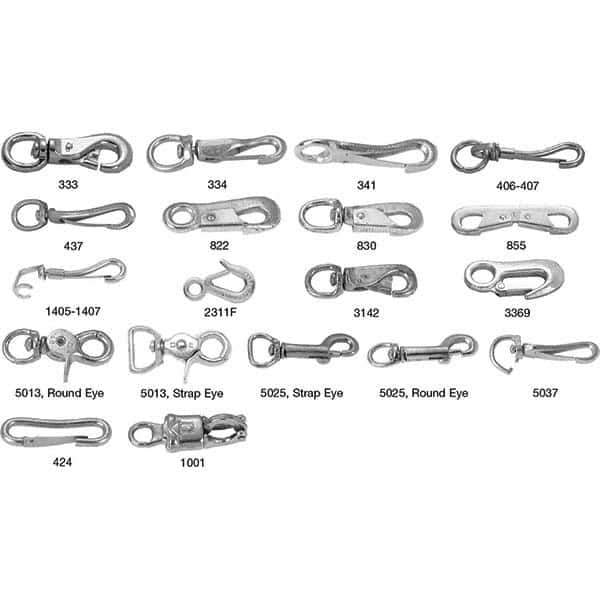 Swiveling & Round Eye Animal Snap: 440 lb Load Capacity MPN:T7601801