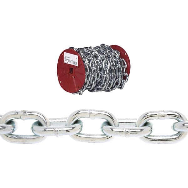 Welded Chain, Finish: Zinc , Overall Length: 100cm, 100in, 100yd, 100mm, 100m, 100ft  MPN:0725027