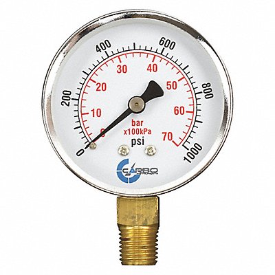 Pressure Gauge Dry 2 1/2 1000 psi MPN:D25-CSL-1.0K