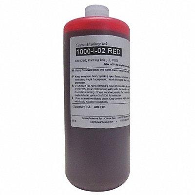 Marking Ink Dye Red qt. 30 to 60 sec MPN:1000-I-02 RED