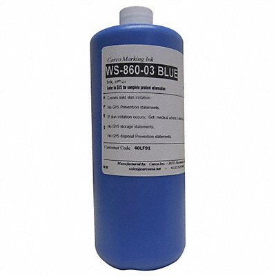 Marking Ink Dye Blue qt. 5 to 15 min MPN:WS-860-03 BLUE