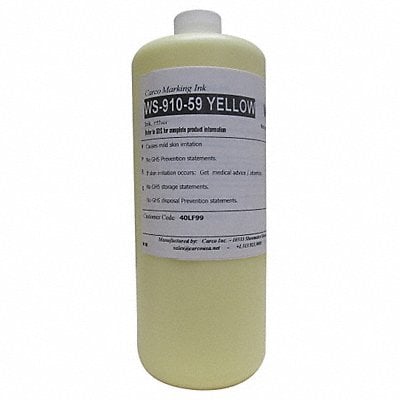 Marking Ink Pigment Yellow 5 to 15 min MPN:WS-910-59 YELLOW