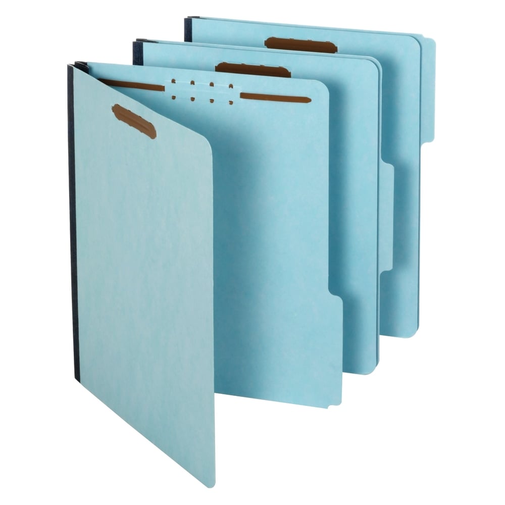 Pendaflex Pressboard Folders With Fasteners, 1/3 Cut, Letter Size, 30% Recycled, Blue, Pack Of 25 (Min Order Qty 2) MPN:615F21-3BLU