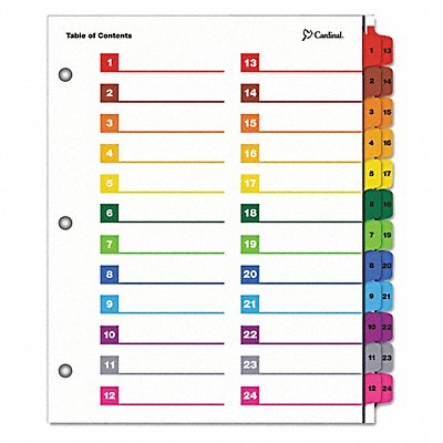 Divider 52 Tab Assorted MPN:60990