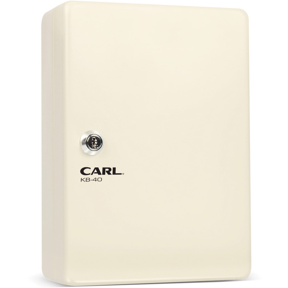 CARL Steel Security Key Cabinet - 10.3in x 7in x 3.5in - Lockable, Wall Mountable - Ivory - Steel (Min Order Qty 2) MPN:80038