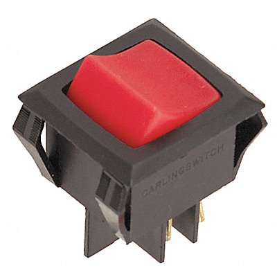 Lighted Rocker Switch DPST 4 Connections MPN:LRGSCK611-RS-BO/125N