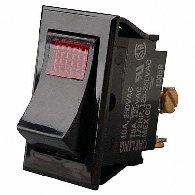 Lighted Rocker Switch SPST 3 Connections MPN:LTILA54-6S-BL-RC-NBL/125N