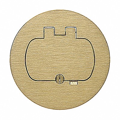 Round Floor Box Single-Door Cover Brass MPN:E97BR